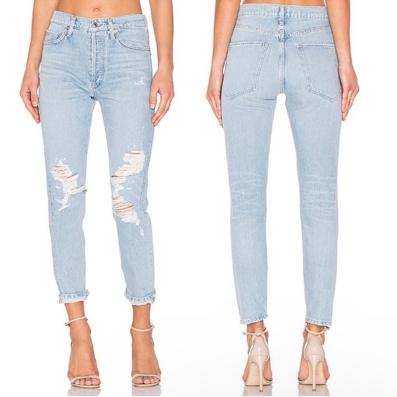 Agolde Jamie Hi Rise Classic Jeans Ever More 32 B7
